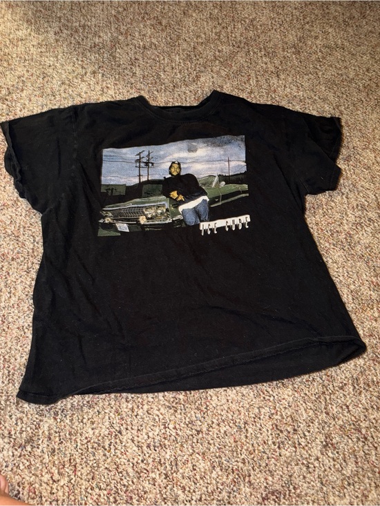 Other - Black Graphic Crewneck T-Shirt with Car Illustration